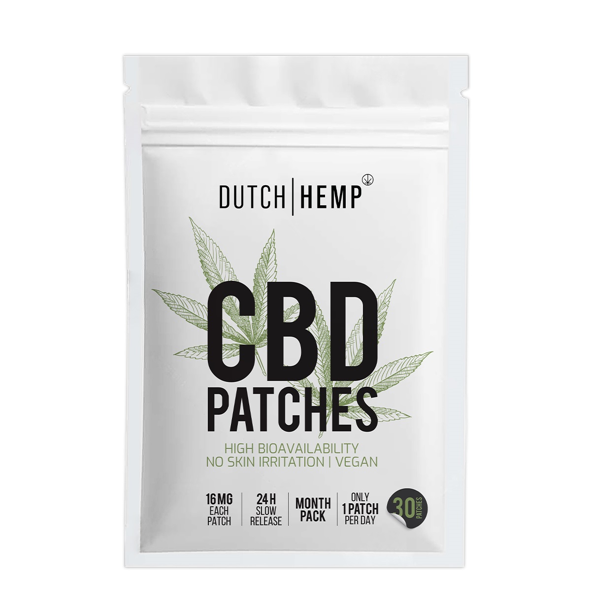 Dutch Hemp CBD pleisters 16 mg – 30 stuks – 480 mg