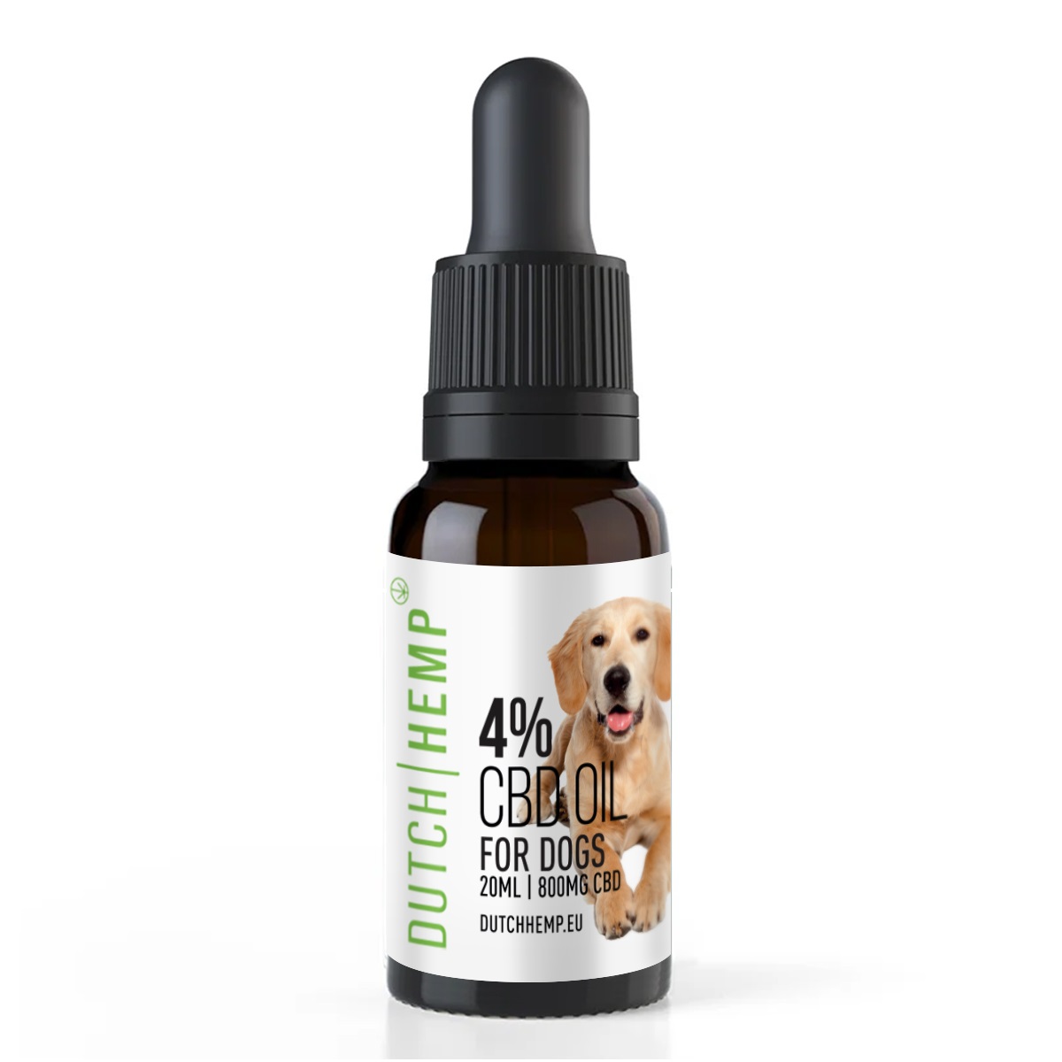 Dutch Hemp CBD olie 4% voor honden >10 kg – 20 ml – 800 mg