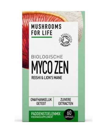 Mushrooms For Life Biologische Myco Zen 60 capsules – verpakking voorkant